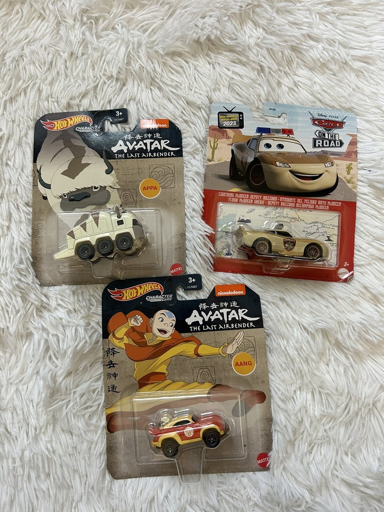 New Hot Wheels Avatar Aang Appa And Disney Cars Small Toys-image