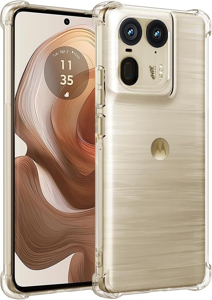 For Motorola Edge 50 Ultra/Moto X50 Ultra Clear Flexible Bumper Soft Rubber Case