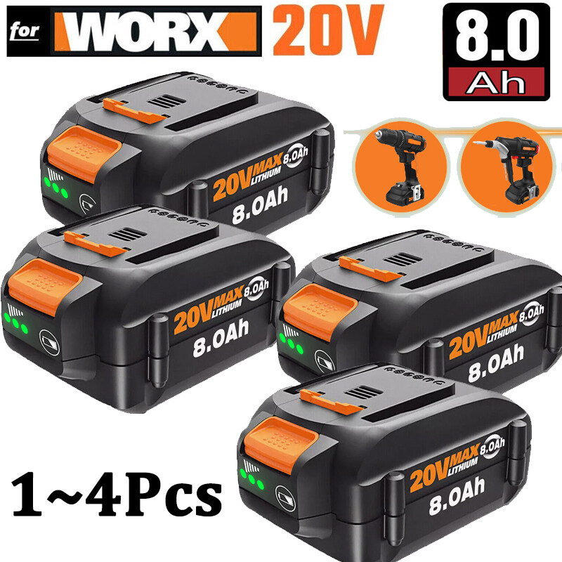 1~4Pcs For WORX 20V MAX Extend Lithium Battery WA3520 WA3525 WA3575 WG155 WG540