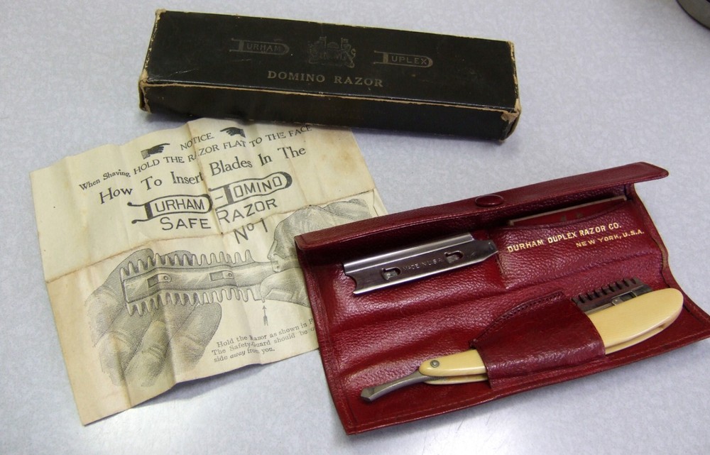 Vintage DURHAM DOMINO DUPLEX RAZOR / HAIR TRIMMER SET IN Box