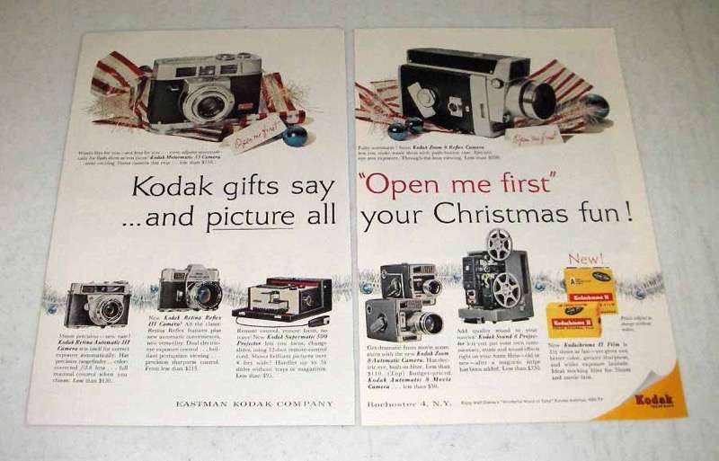 Vintage 1961 Kodak Camera Ad Featuring Movie Cameras and Projectors
