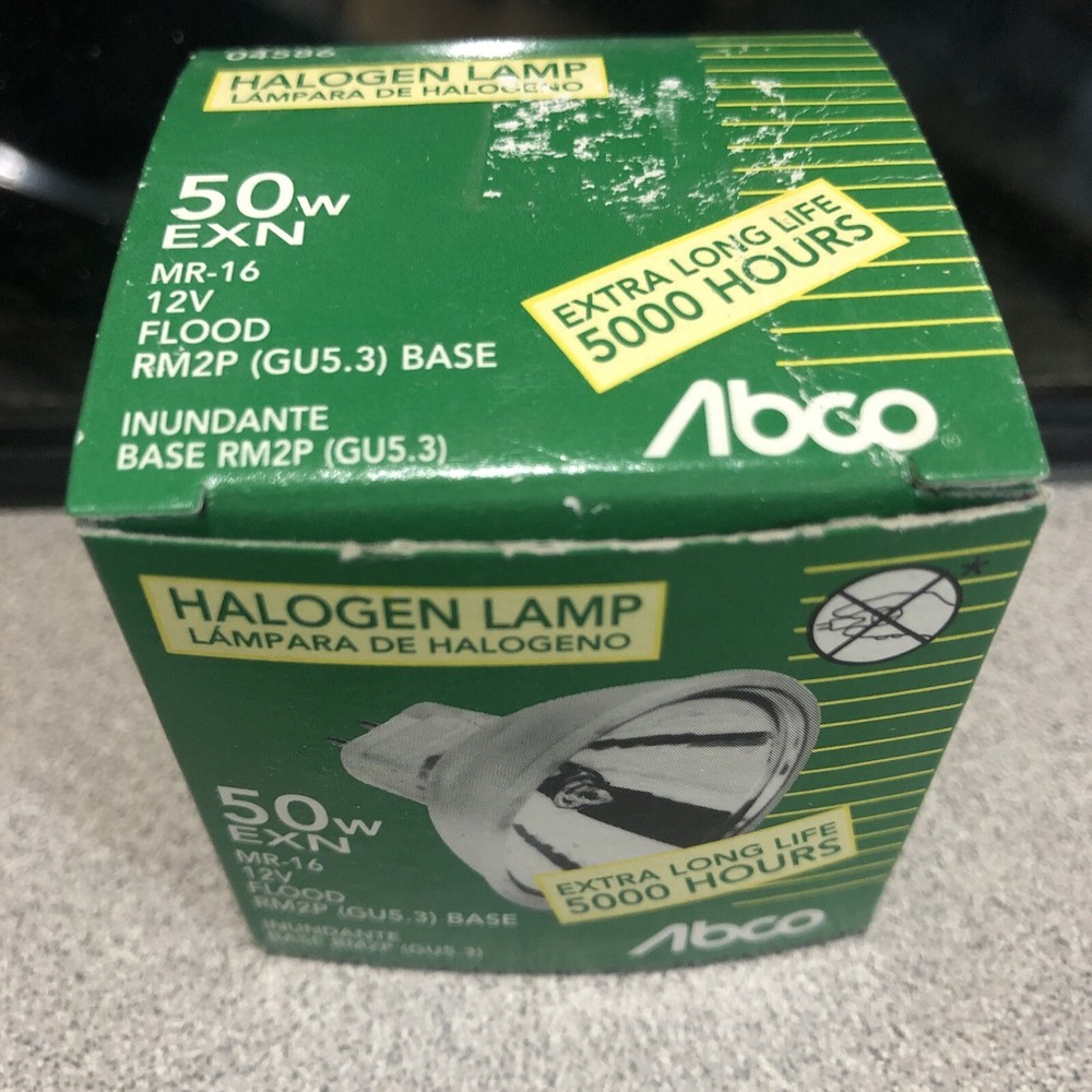 ABCO EXN 12V 50W FLOOD RM2P GU5.3 Dichroic Reflector MR16 Halogen Lamp NEW-image