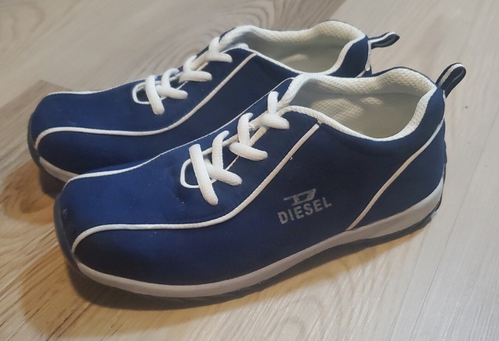 Diesel Proton Suede Leather Blue Athletic Retro Sneakers Women's Shoes Size 6