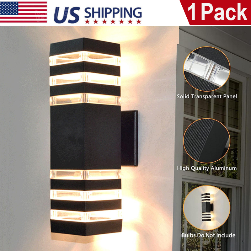 Modern LED Up Down Wall Light Sconce Dual Head Lamp Fixtures Outdoor Waterproof