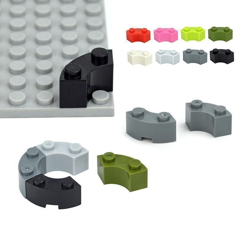 Lego Compatible 2x2 Corner Round Bricks 30pcs - Pick Your Color
