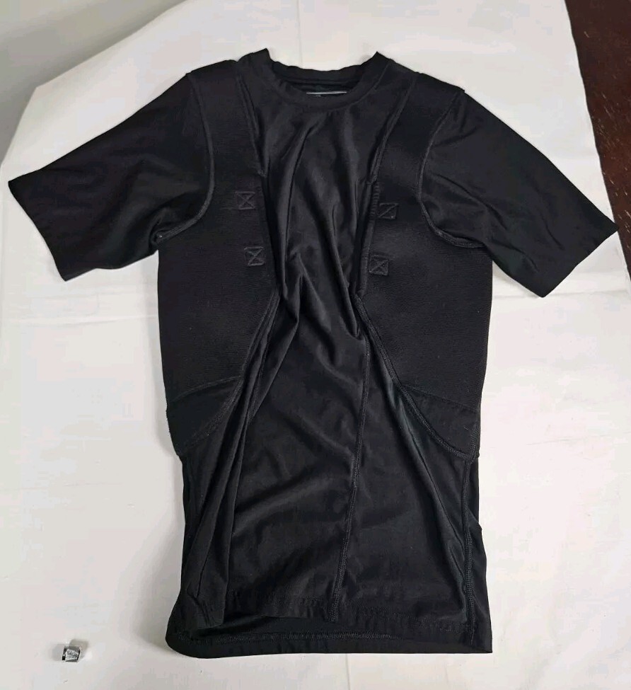 5.11 Tactical Series Size L Black Padded Holster Compression Short Sleeve Shirt