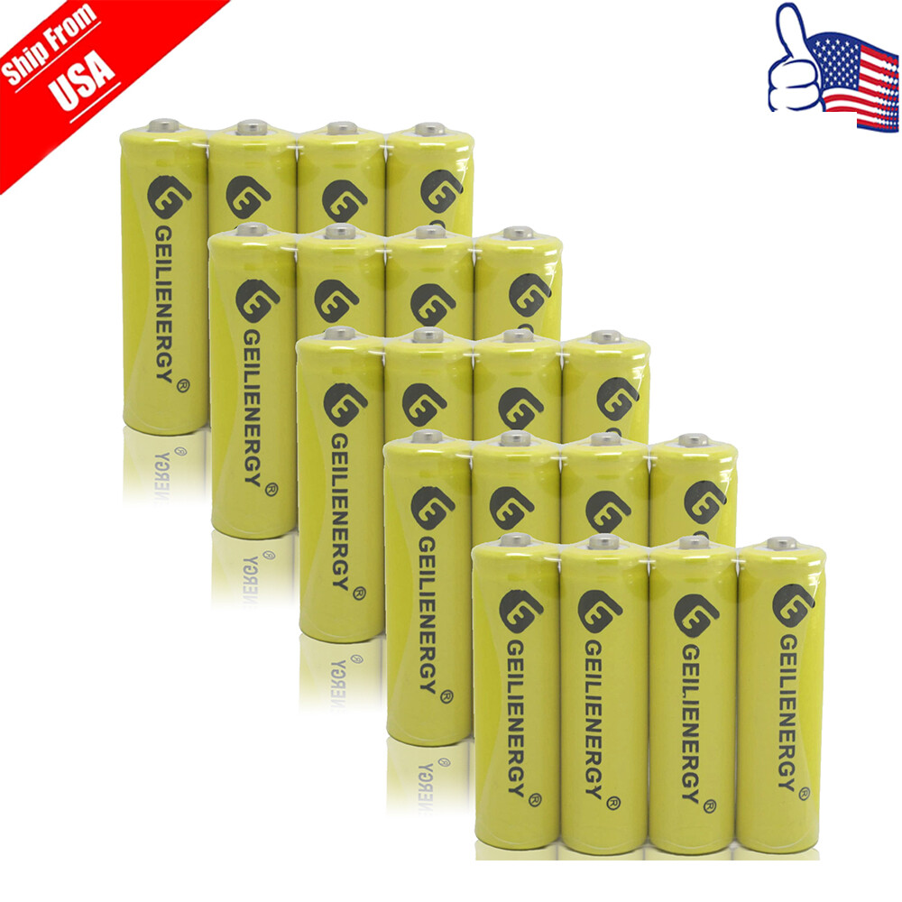 20x AA 2A Size 1.2V Ni-CD Rechargeable Batteries For Solar Lights Lawn Lamp USA