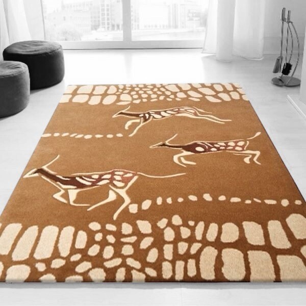 Hand Tufted Deer Area Rug in Multiple Sizes for Any Room