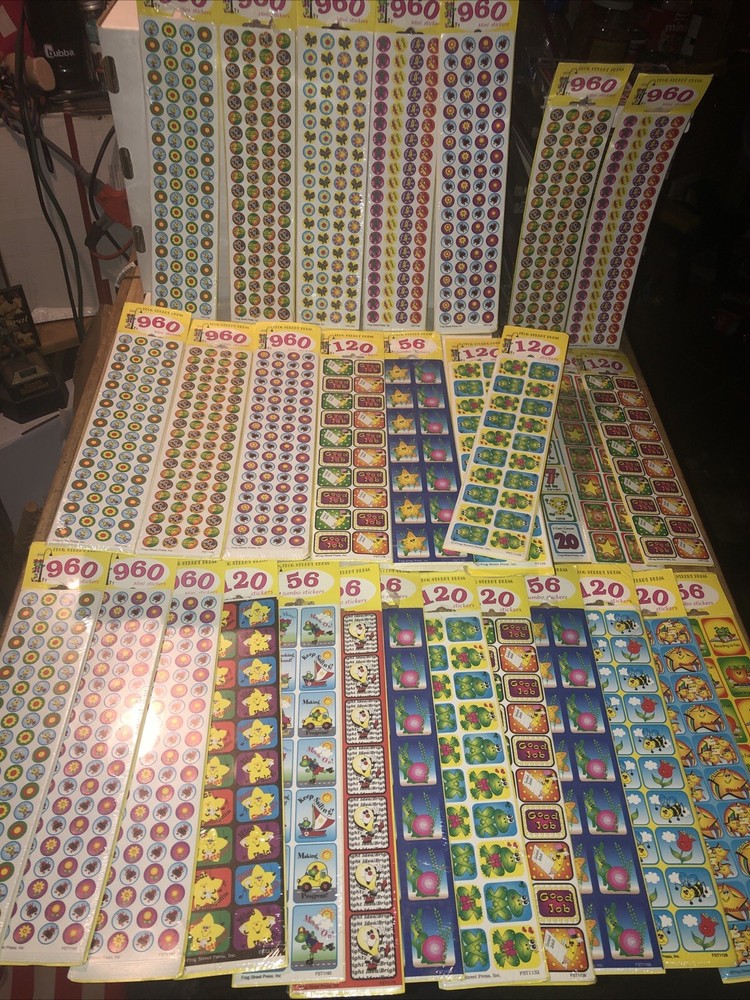 Lote de 30 pegatinas Frog Street nuevos paquetes sellados ranas/estrellas/abejas y más-image