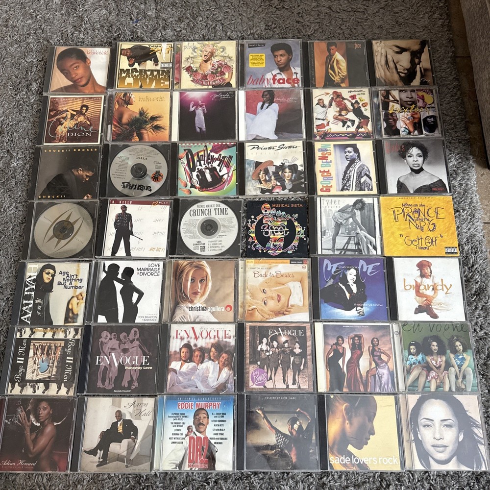 Babyface En Vogue Sade Brandy Prince TLC Aaliyah CD BUNDLE OF 42 Pop R&B Soul-image