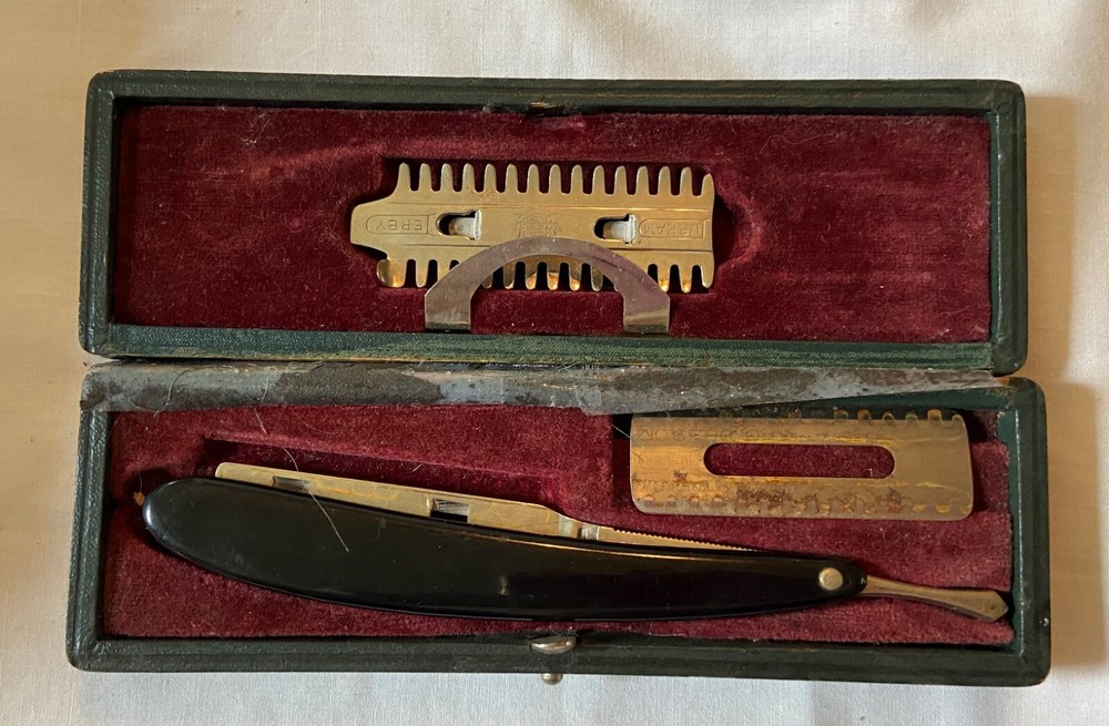 Vintage Durham Duplex Derby Straight Edge Safety Razor w Removable Blade