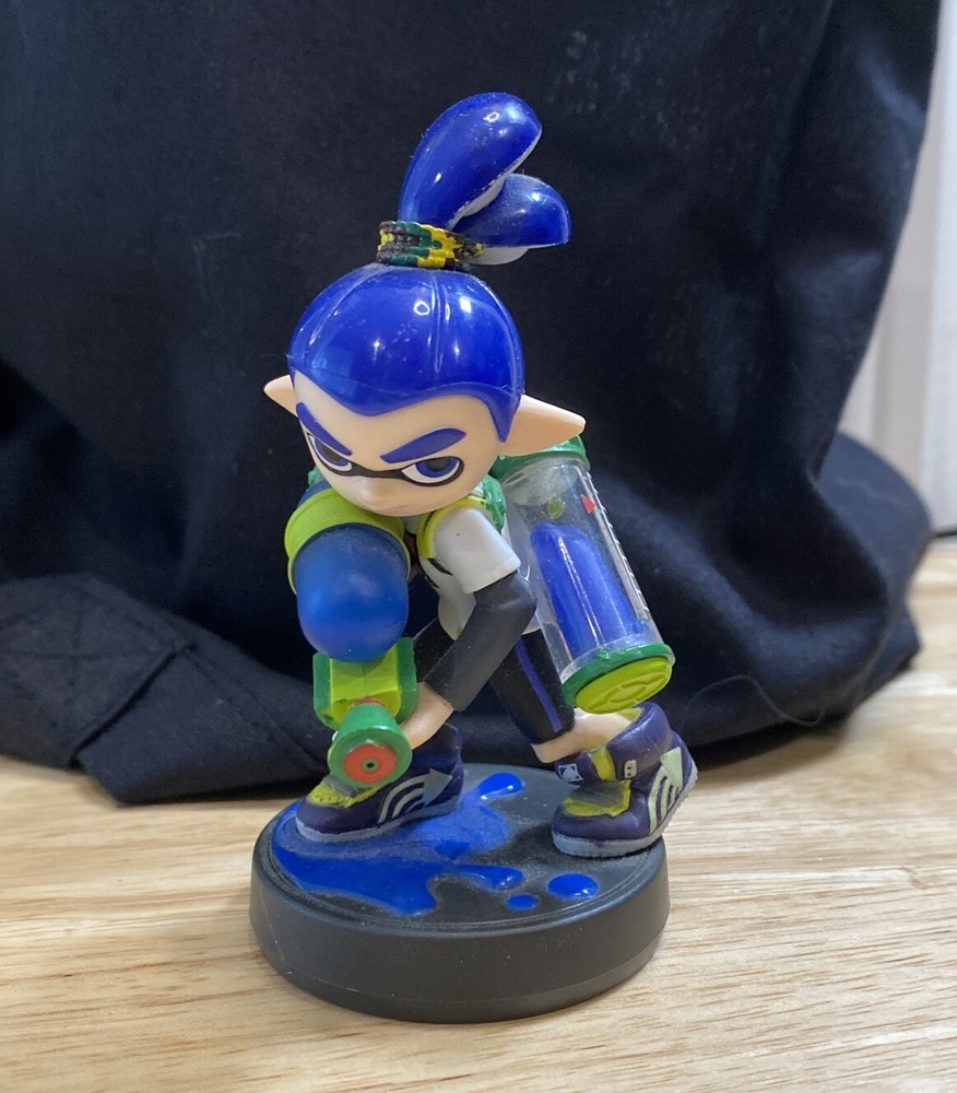 Nintendo Amiibo Splatoon Blue Inkling Boy Amibo Switch Wii U 3” Figure-image