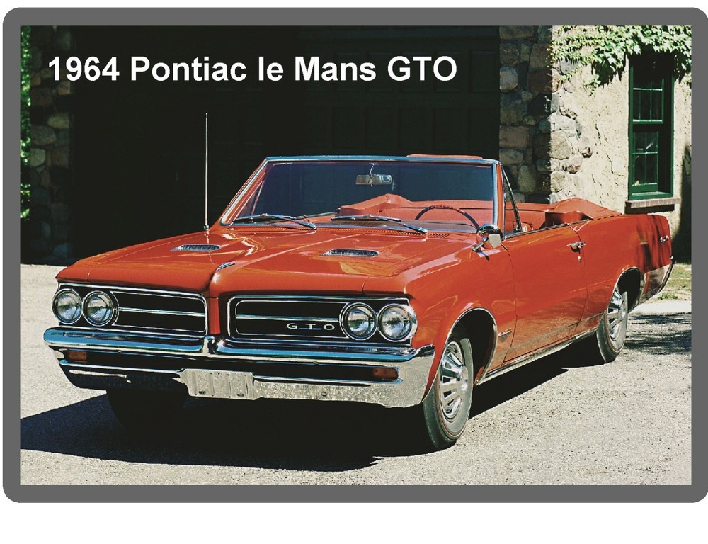 1964 Pontiac Le Mans GTO Auto Refrigerator / Tool Box  Magnet
