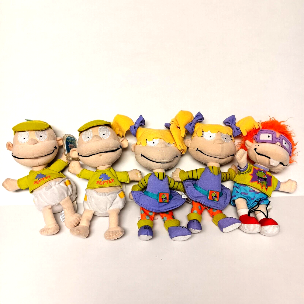 Nickelodeon Rugrats Plush Dolls Toys Mattel Star beans some w/tags Lot of 5 VTG