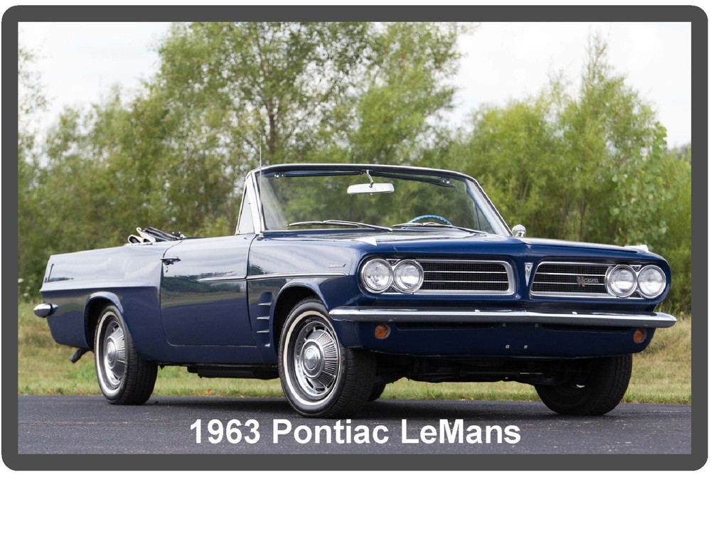 1963 Pontiac LeMans Convertible Refrigerator / Tool Box Magnet