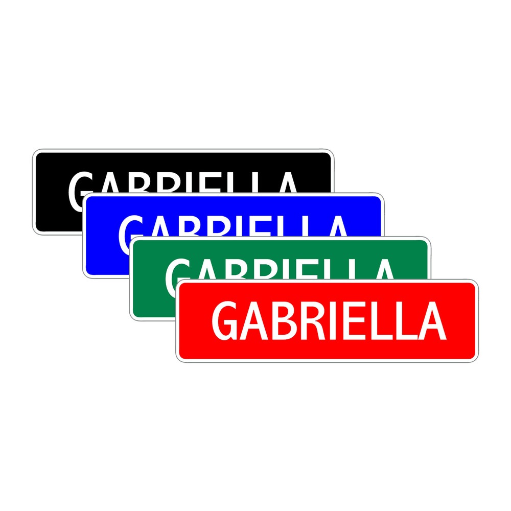 Gabriella Street Sign for Kids Room Wall Décor Personalized Aluminum Metal Gift