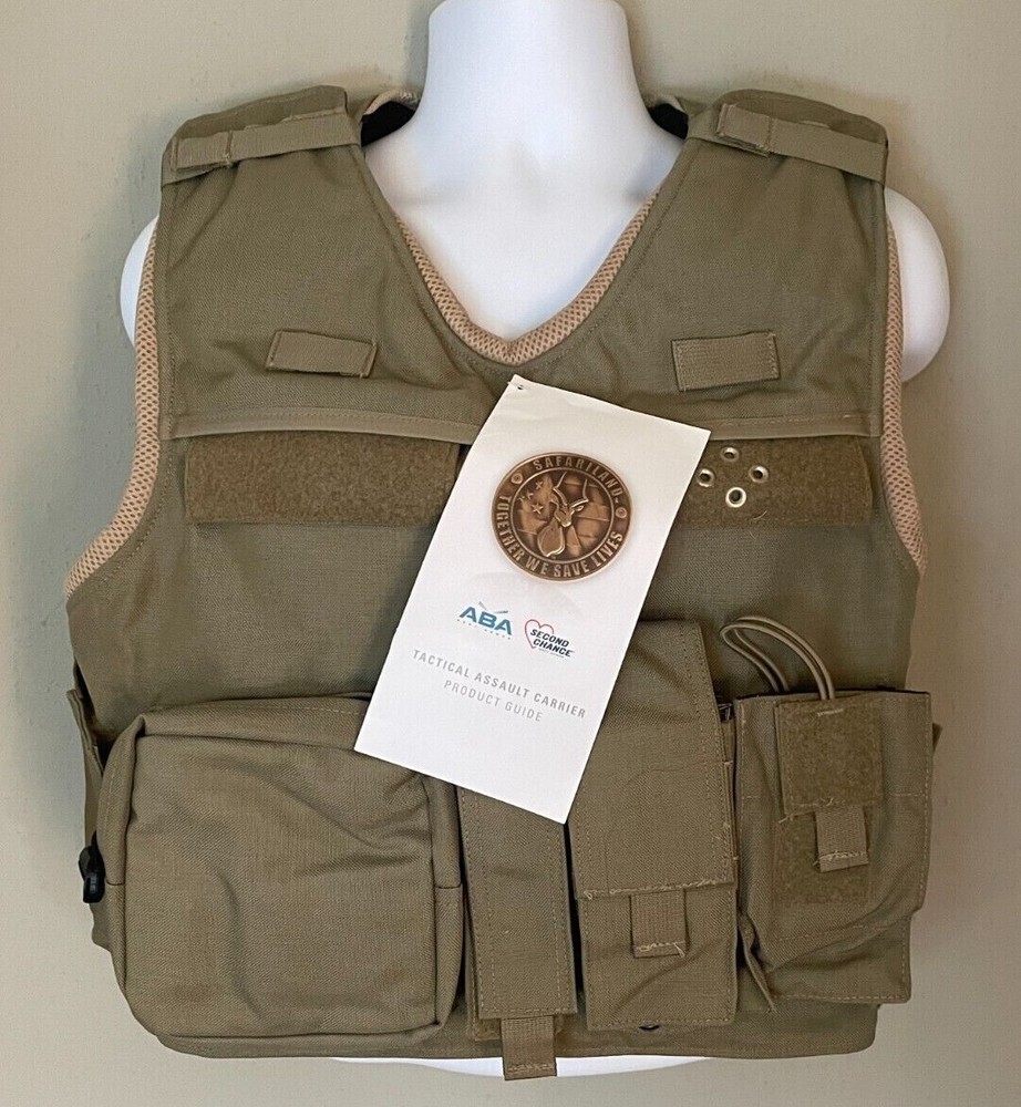 ABA Tactical Assault Carrier Medium 2015-2218 Tan with 4 Utility Pockets-image