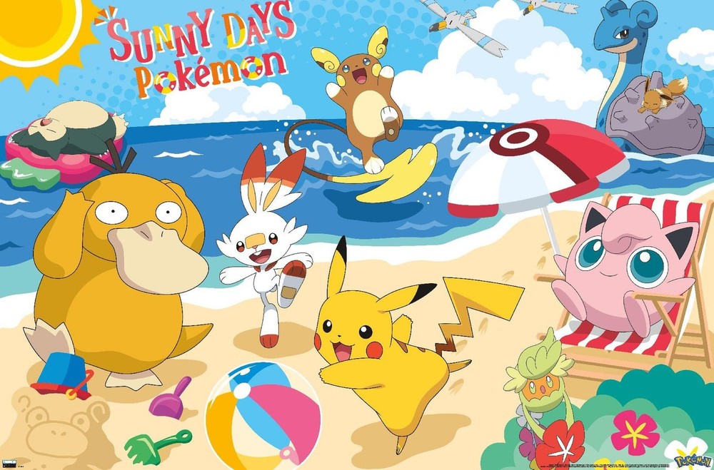 Pokémon - Beach Party Wall Poster, 34L