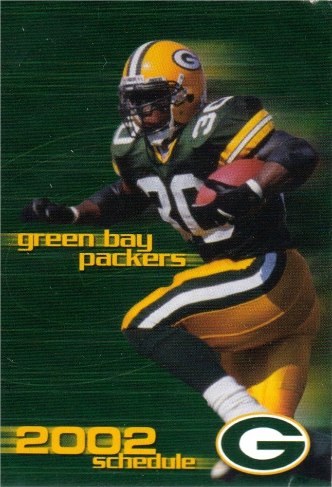 2002 Green Bay Packers NFL Football Pocket Schedule- Shopko