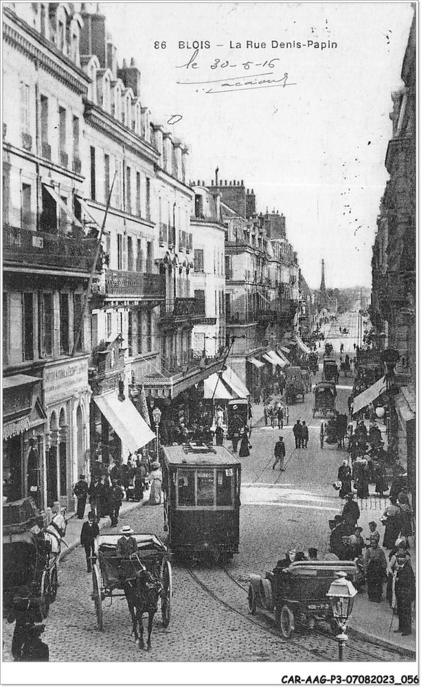 CAR-AAGP3-41-0228 Blois Rue Denis-Papin Tram Route Details