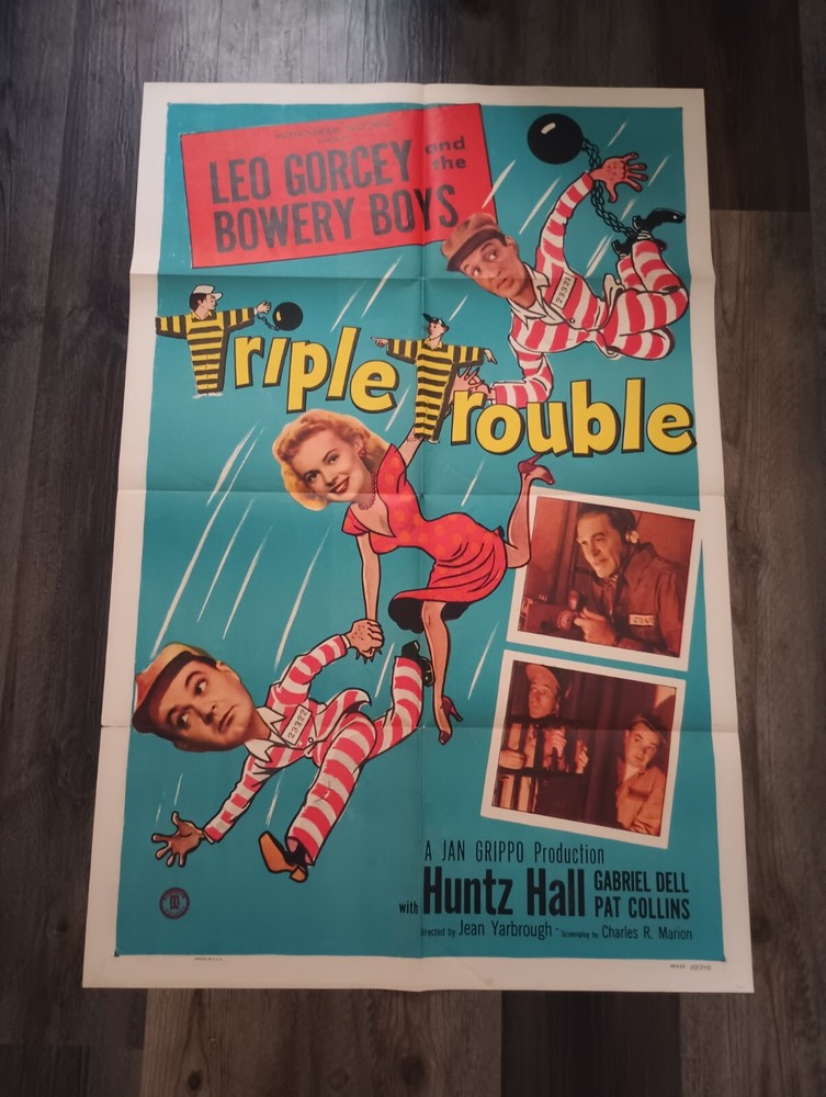 Bowery Boys Poster Triple Trouble One Sheet  Dead End Kids East Side Kids