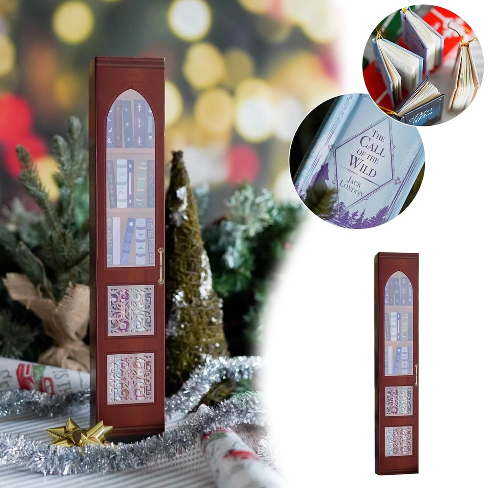Mini Book Ornament Advent Calendar, 2024 Christmas Calendar with 24 book gift