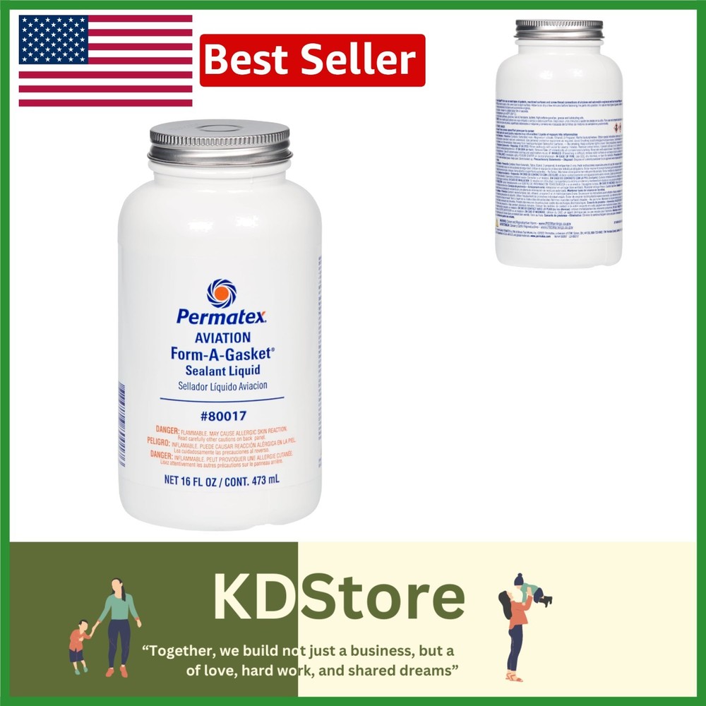 16 oz Aviation Form-A-Gasket No 3 Non-Hardening Sealant with Brush-Top Applicator-image