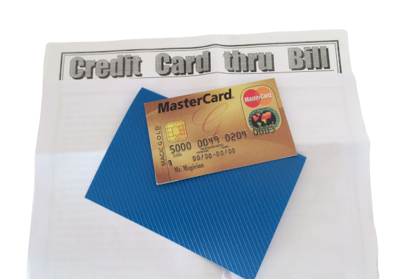 CREDIT CARD THROUGH BILL Debit Money Penetration Magic Trick Close Up Pocket