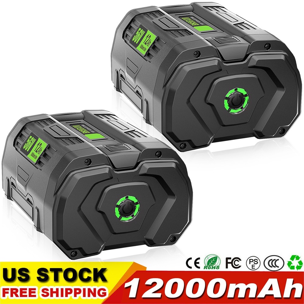 2 PACK 56V 12Ah Li-Ion Battery For EGO BA2800 BA4200 BA5600 BA1400 Power Tools