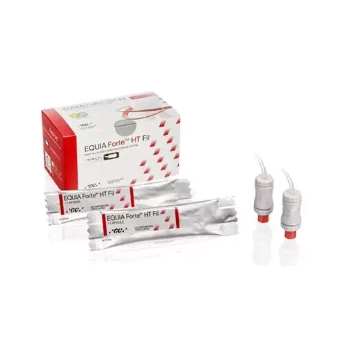 Dental GC EQUIA Forte HT Bulk Fill Glass Hybrid Restorative 50 Capsule Pack