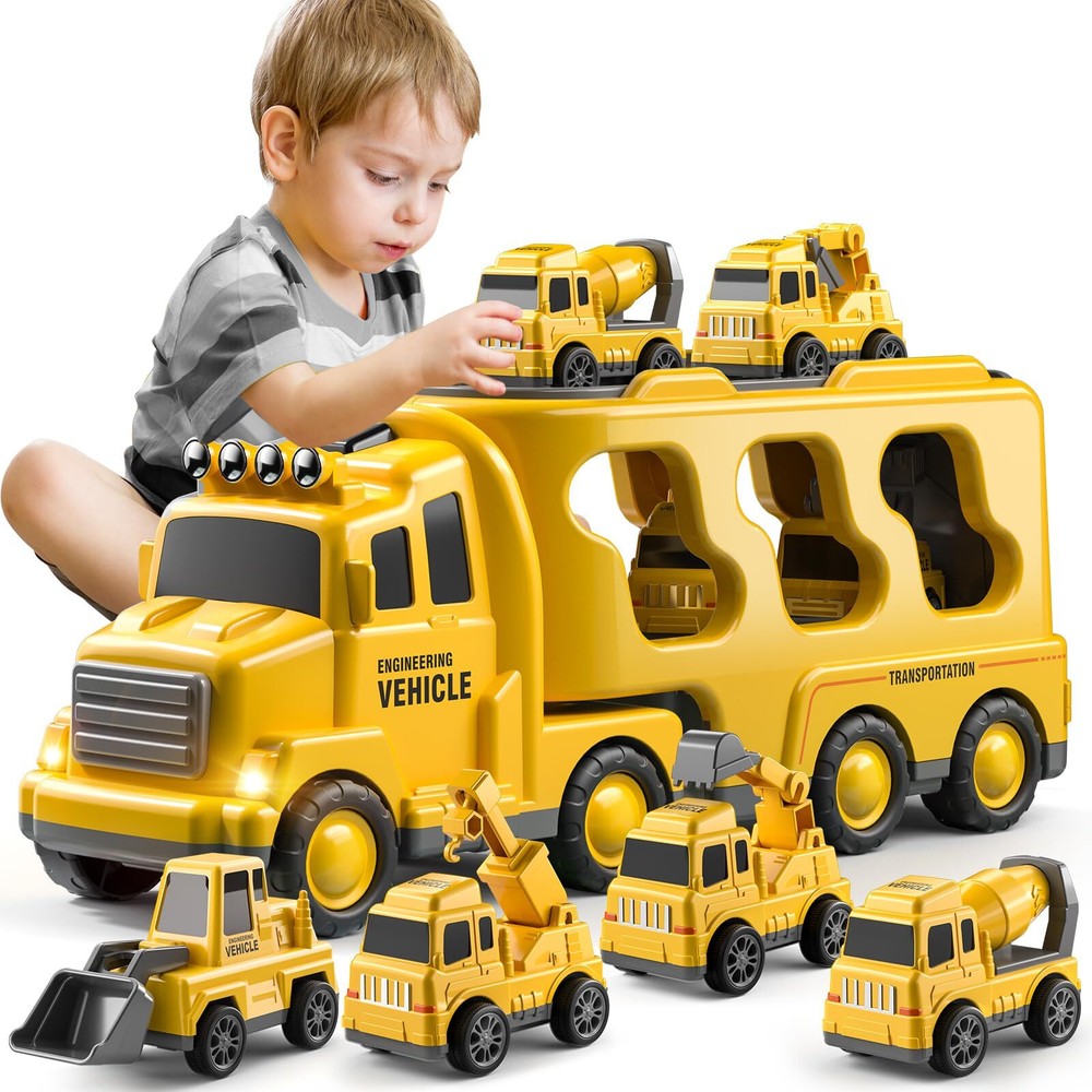 Construction Trucks Toddler Boy Toys Cars for Toddlers 1-3 - Kids Toys for 3