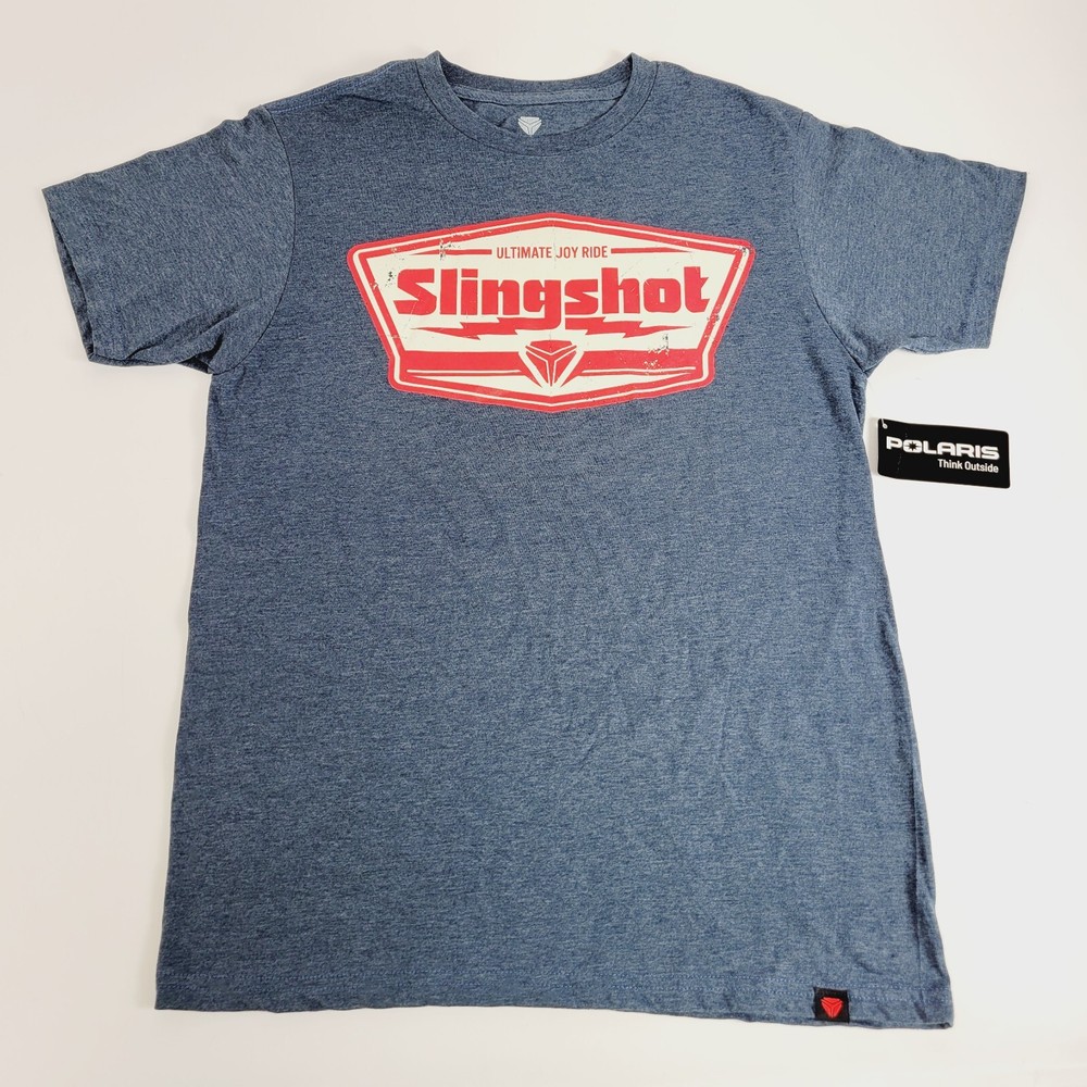 Polaris Slingshot Logo T-Shirt for Men in Navy Gray Multiple Sizes PN 286068614