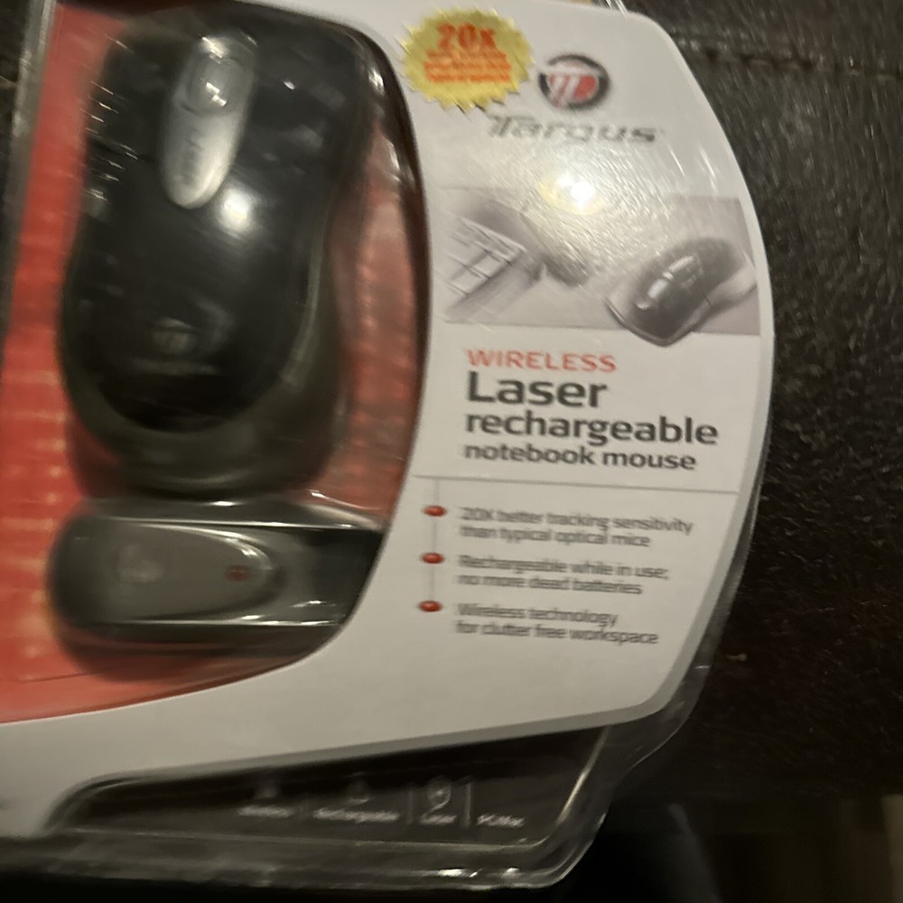 Targus AWM15US Silver Wireless Rechargeable Optical Mouse for Laptops