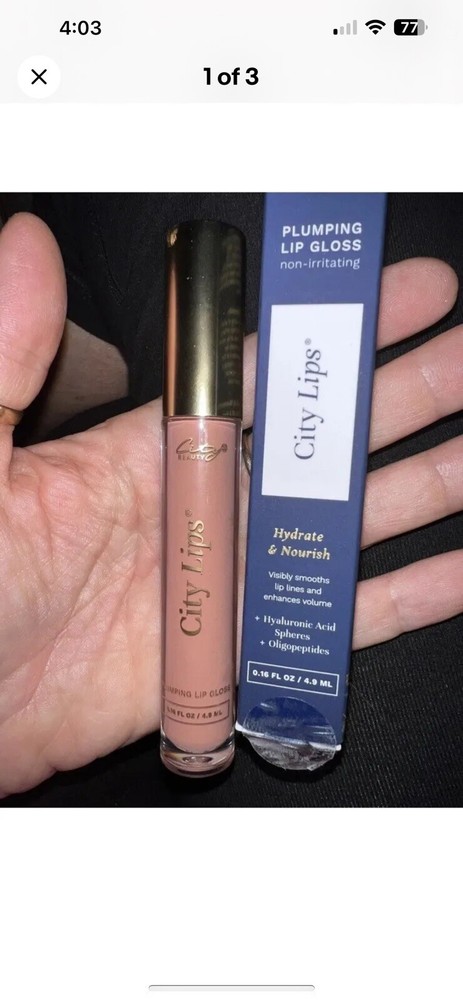 City Lips PINK NUDE  City Beauty Plumping Lip Gloss SAMEDAY FAST SHIP