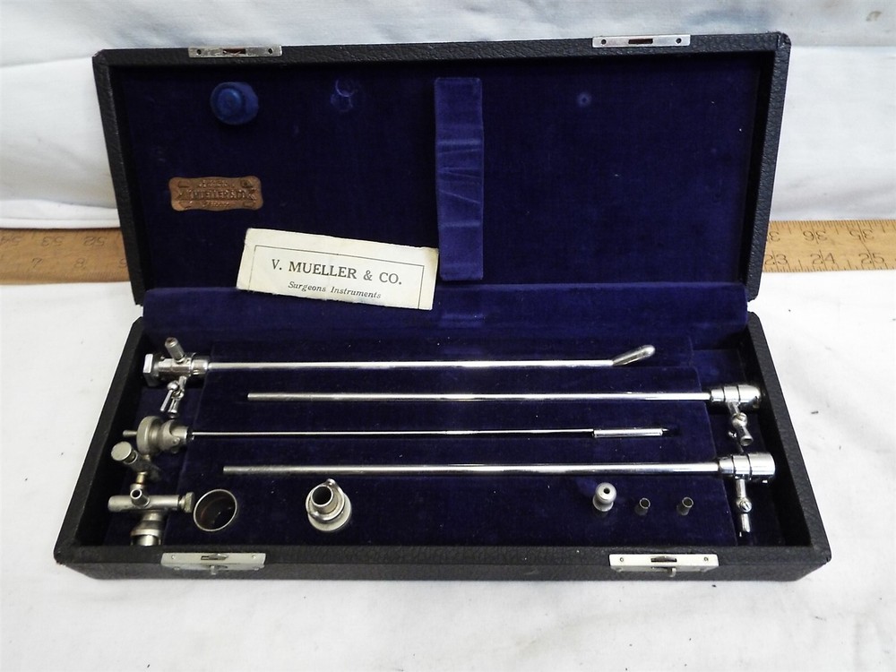 Vintage Mueller Resectoscope Doctor's Surgical Instrument Tool w/Case Hospital