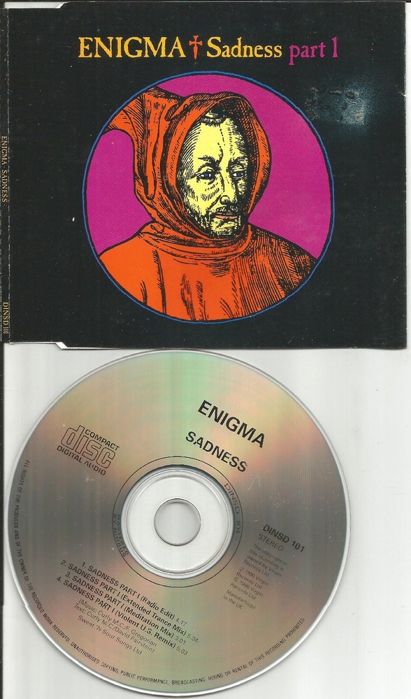 ENIGMA Sadness Part 1 w/ 3 RARE MIXES & EDIT Europe CD single USA seller 1990