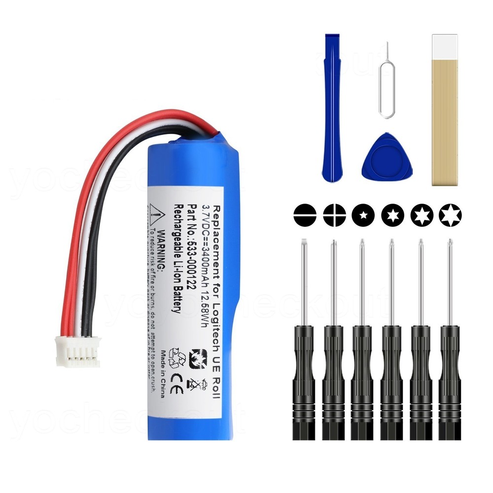 Battery 533-000122 3400mAh For Logitech UE ROLL 984-000660 984-000661 984-000663