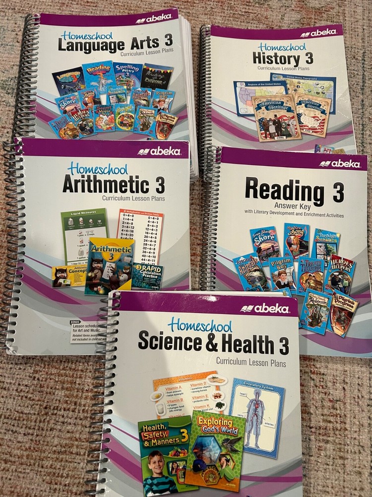 Abeka 3rd Grade Curriculum with Lesson Plans Teacher Keys Readers and Charts-image