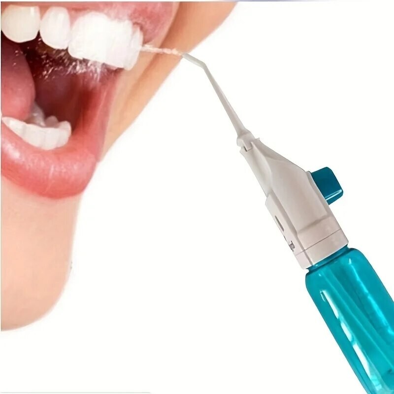 Portable Manual High Pressure Oral Irrigator Water Flosser for Teeth Cleaning