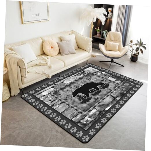Bear Decorative Carpet Set 3x5 Wild Animal Area Rug for Boys Girls Children