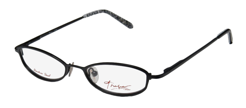 NEW THALIA AVE EYEWEAR DESIGNER JT WOMENS FULL-RIM METAL 48-16-135 BLACK