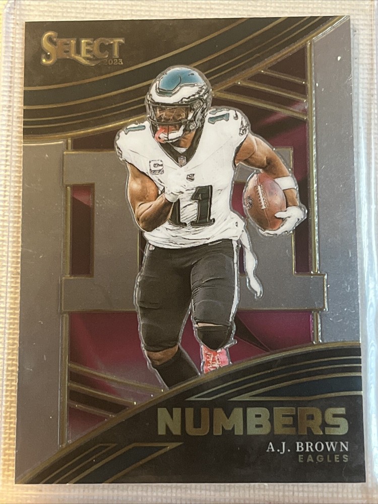 AJ BROWN #NMB-ABR 2023 PANINI SELECT EAGLES NUMBERS-image