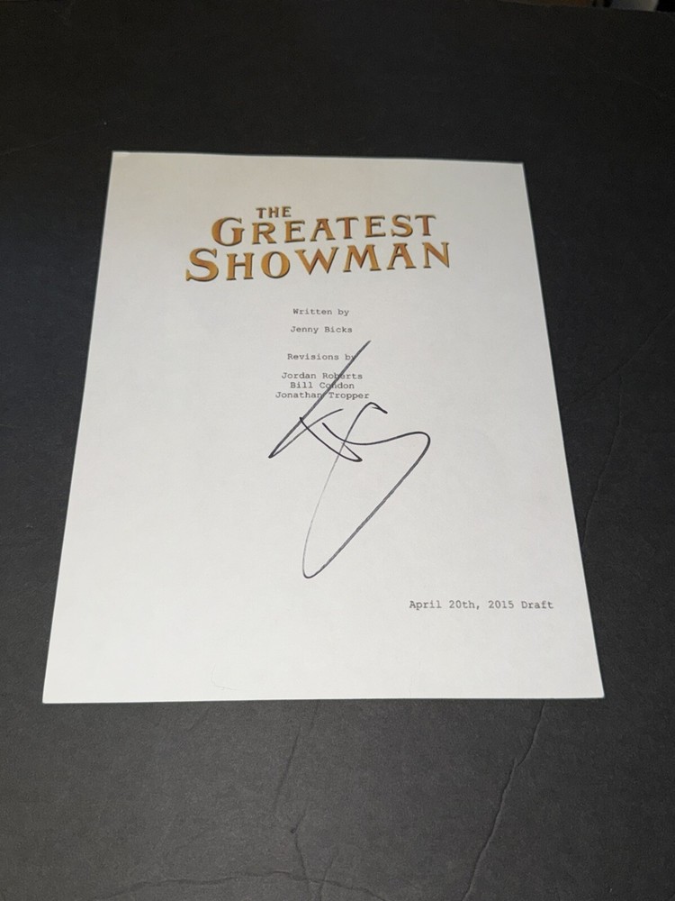Hugh Jackman Signed The Greatest Showman Script Cover