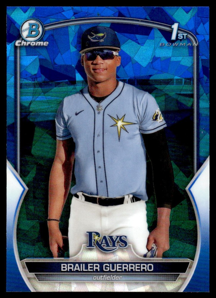 2023 Bowman Chrome Prospects Blue Sapphire Brailer Guerrero Tampa Bay Rays