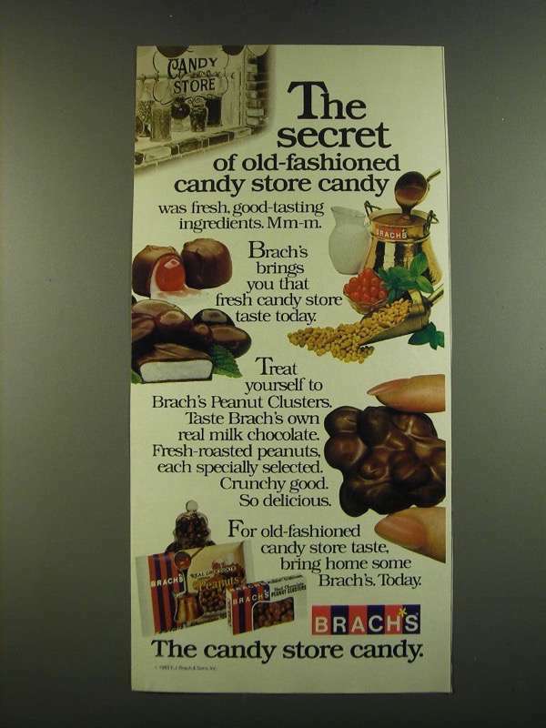 1983 Brachs Candy Ad Reveals Old-Fashioned Candy Store Secrets