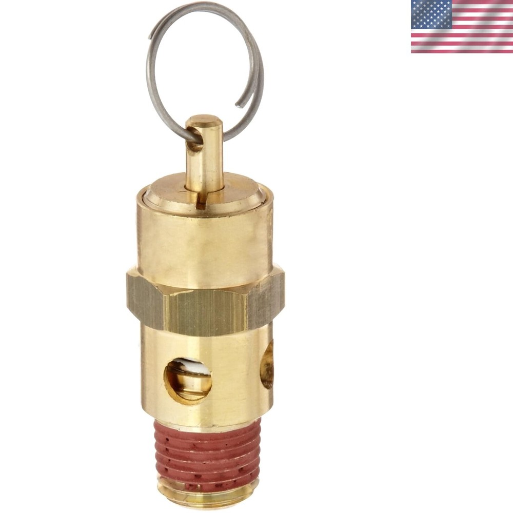 Brass 125 psi ASME Safety Valve with Stainless Steel Spring and Silicon O-Ring
