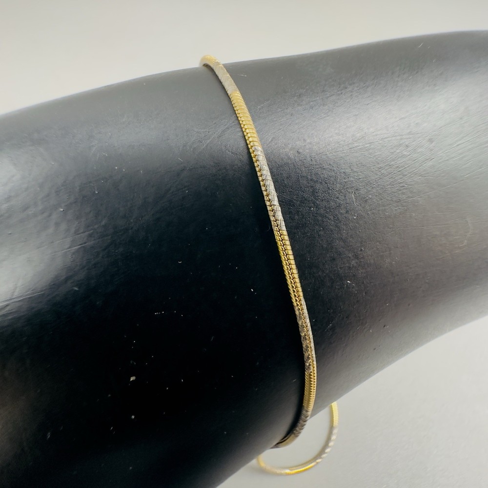 Sterling Silver 925 Vermeil Thin 9 Inch Bracelet or Anklet 2.7g