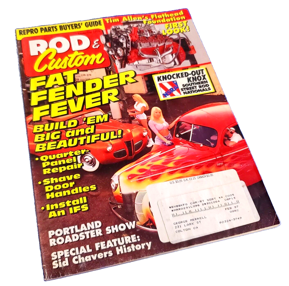 ROD & CUSTOM FAT FENDER FEVER BUILD 'EM BIG AND BEAUTIFUL! SEPT 1996 MAGAZINE
