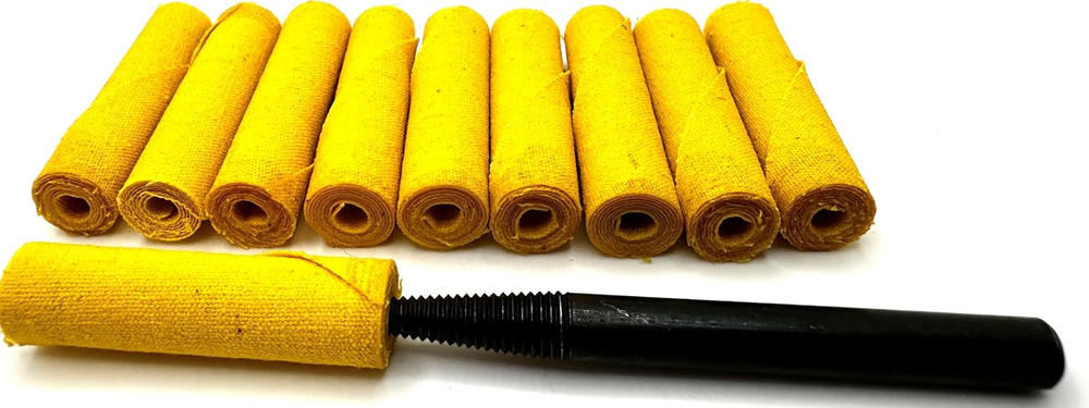 11 Piece Medium (1/2X1-1/2X1/8) Yellow Treated Cloth Buffing & Polishing Cartrid