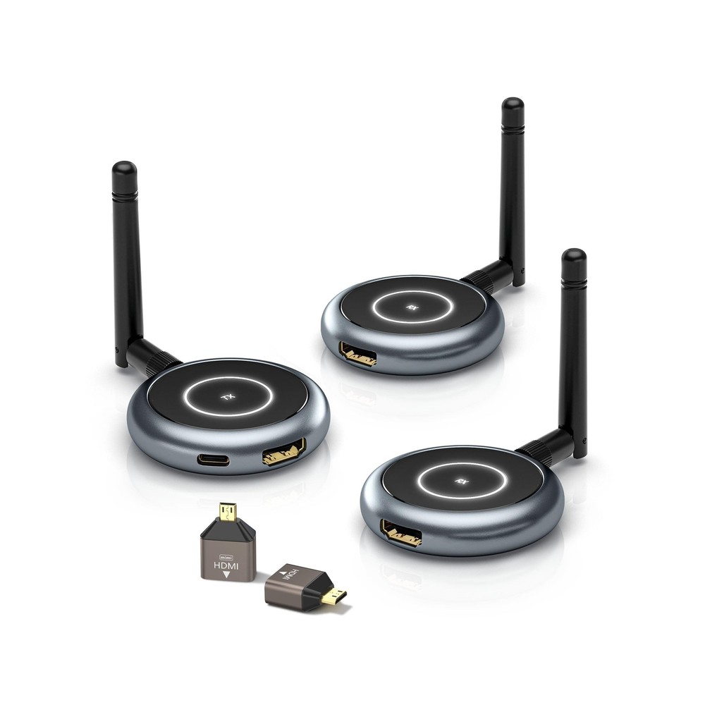 AIMIBO 5G Wireless HDMI Transmitter & 2 Receivers for Multi-TV Streaming-image